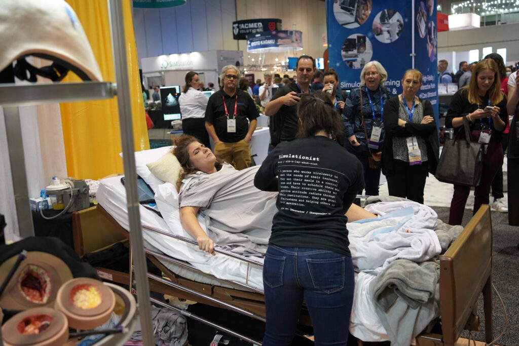 Avbirth being demoed at IMSH 2023 with Avkin Standardized Patient